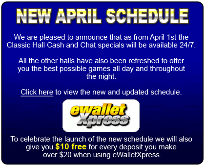 New April Schedule