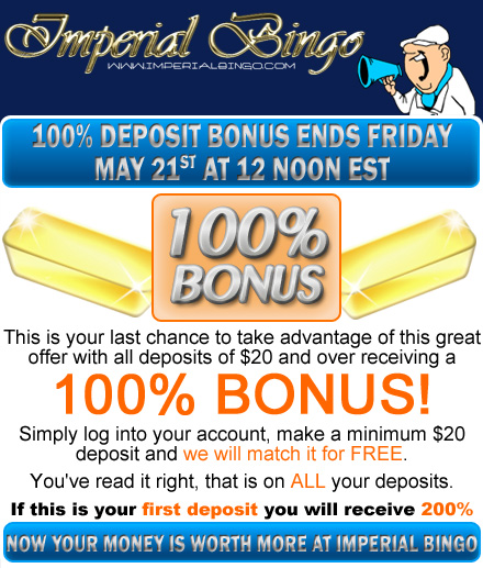 100% Deposit Bonus on ALL Deposits